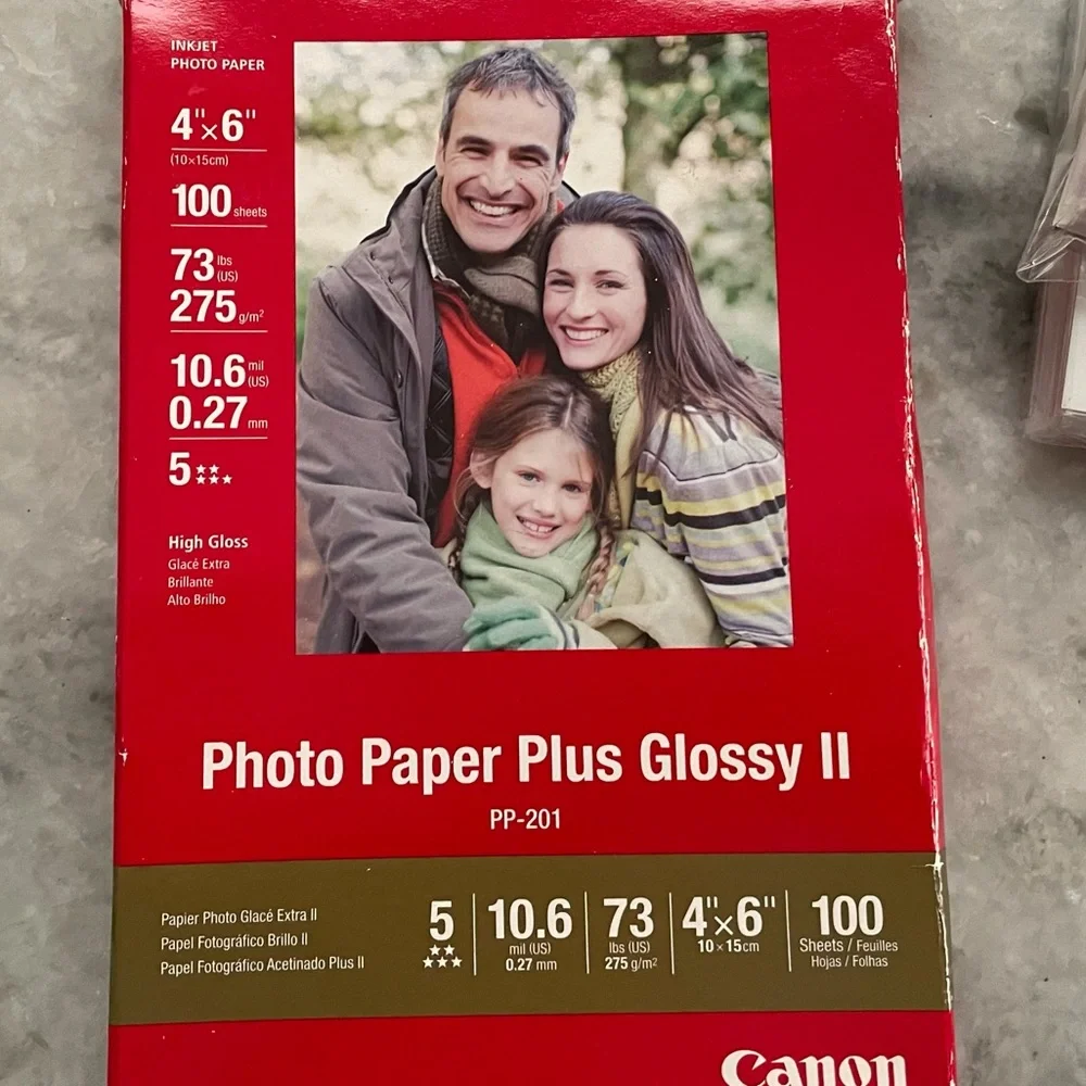 Canon 4x6 Photo Paper Plus Glossy II Bundle